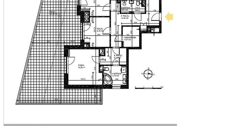 Rzut - Mieszkanie na sprzedaż 4 pokoje o powierzchni 108,09 m² - numer 43 w Osiedle Chełmońskiego