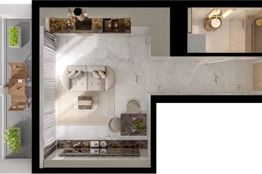 Rzut - Mieszkanie na sprzedaż 1 pokój o powierzchni 27,86 m² - numer A4/4/22 w GEMINI G-7