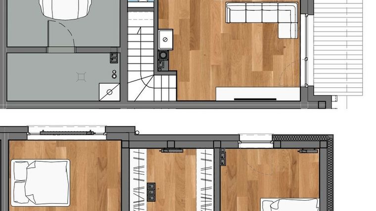 Rzut - Dom na sprzedaż 4 pokoje o powierzchni 120,5 m² - numer B2M4 w Spacerowe Zacisze