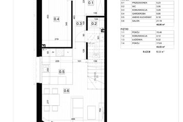 Rzut - Dom na sprzedaż 4 pokoje o powierzchni 95,77 m² - numer 1 w Smart Shape