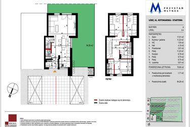 Rzut - Mieszkanie na sprzedaż 4 pokoje o powierzchni 78,86 m² - numer 8.4 w Przystań Młynek