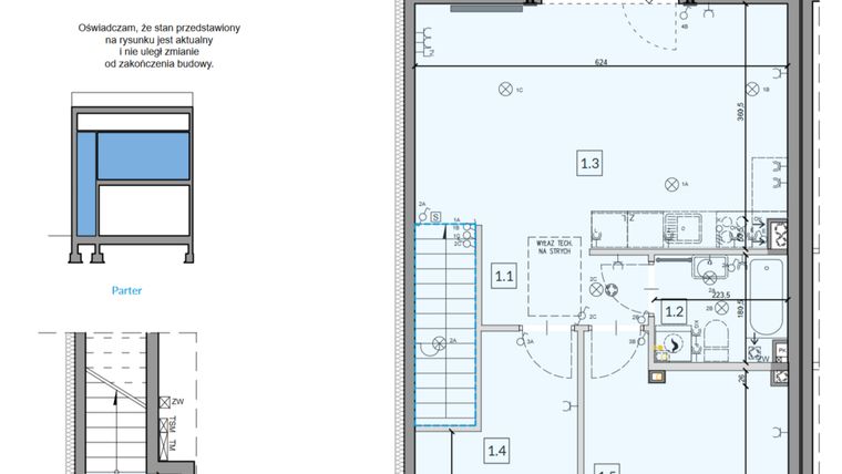 Rzut - Mieszkanie na sprzedaż 3 pokoje o powierzchni 59,65 m² - numer 64 w Boska Ksawerowska IV