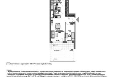 Rzut - Mieszkanie na sprzedaż 3 pokoje o powierzchni 64,37 m² - numer 1_8_Ł_MK_28 w Perspektywa etap II