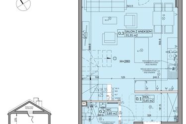 Rzut - Dom na sprzedaż 4 pokoje o powierzchni 82,62 m² - numer 56B w Nova Magdalenka 7 etap IV-VI