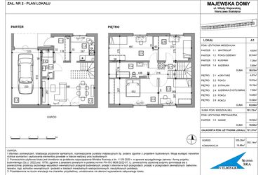 Rzut - Dom na sprzedaż 5 pokoi o powierzchni 120,86 m² - numer A1 w Majewska Domy