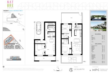 Rzut - Mieszkanie na sprzedaż 2 pokoje o powierzchni 74,06 m² - numer DB-3 w Nature Views - Torrevieja