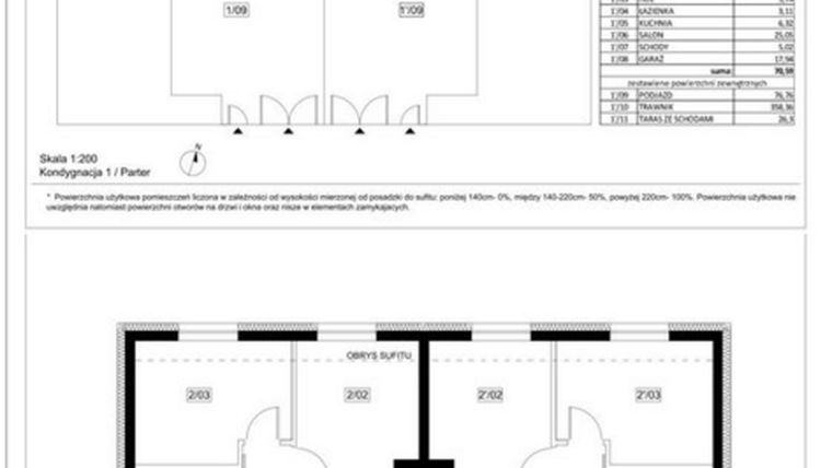 Rzut - Dom na sprzedaż 5 pokoi o powierzchni 135,98 m² - numer 1 w Domy w Dobrzewinie