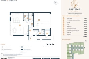 Rzut - Dom na sprzedaż 5 pokoi o powierzchni 195,17 m² - numer L1 w Przystań Złotokłos