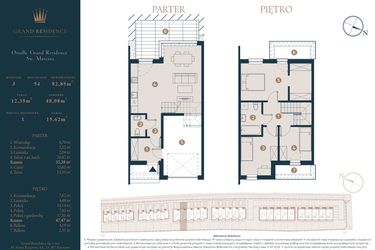 Rzut - Dom na sprzedaż 4 pokoje o powierzchni 82,85 m² - numer J54 w Osiedle Św. Marcina