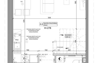 Rzut - Dom na sprzedaż 4 pokoje o powierzchni 79,04 m² - numer 3A w Osiedle Słoneczne