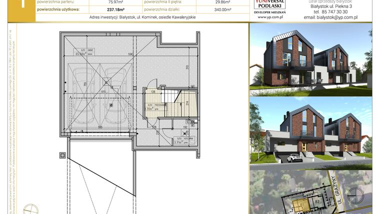 Rzut - Dom na sprzedaż 6 pokoi o powierzchni 237,18 m² - numer 1 w Kominek Nowe Miasto