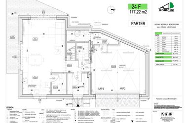 Rzut - Dom na sprzedaż 6 pokoi o powierzchni 176,22 m² - numer 24F w Osiedle Drobiarska