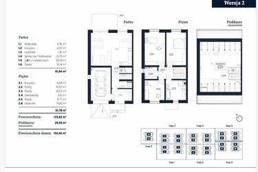 Rzut - Dom na sprzedaż 5 pokoi o powierzchni 121,47 m² - numer 2 w Iwa Park