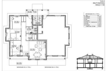 Rzut - Mieszkanie na sprzedaż 3 pokoje o powierzchni 87,84 m² - numer 37.1. w Ogrody Tesoro VI