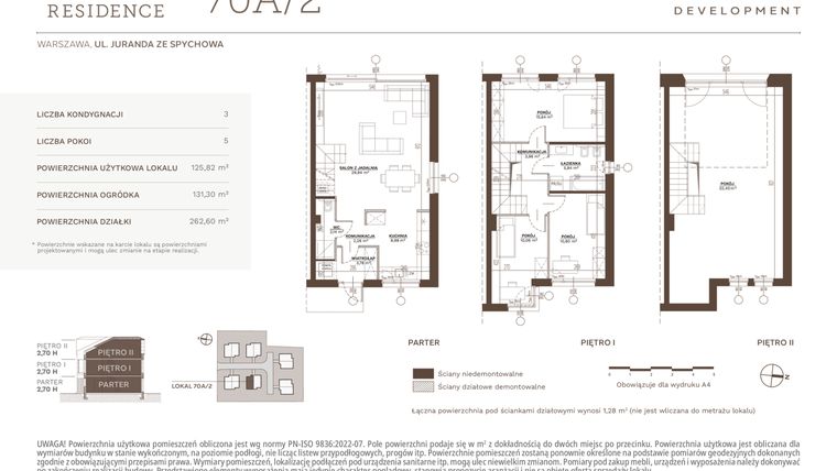 Rzut - Dom na sprzedaż 5 pokoi o powierzchni 125,82 m² - numer 70A_2 w Juranda Residence