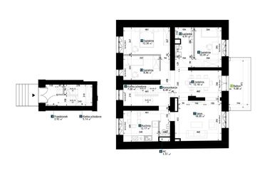 Rzut - Mieszkanie na sprzedaż 6 pokoi o powierzchni 178,13 m² - numer BA0002 w Stacja Rembertów