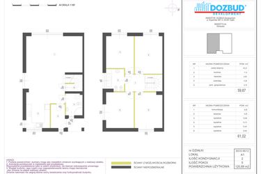 Rzut - Dom na sprzedaż 5 pokoi o powierzchni 120,89 m² - numer 66/12.A1 w Domy Góraszka etap XIV