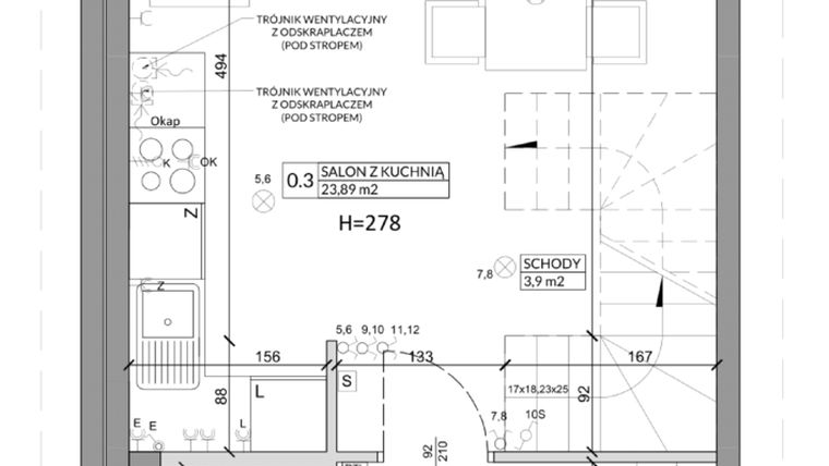 Rzut - Dom na sprzedaż 3 pokoje o powierzchni 68,29 m² - numer 10A w Osiedle Słoneczne
