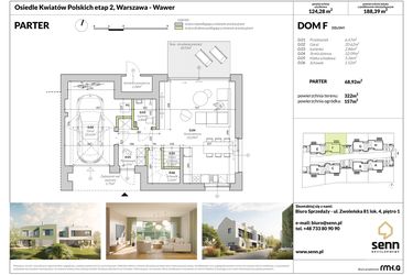Rzut - Dom na sprzedaż 5 pokoi o powierzchni 124,28 m² - numer F w Osiedle Kwiatów Polskich etap 2