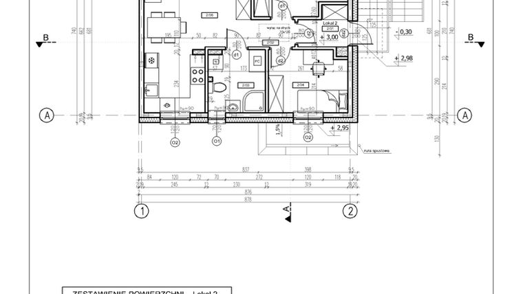 Rzut - Mieszkanie na sprzedaż 3 pokoje o powierzchni 50,36 m² - numer 7A w Słoneczny Nowy Otok - Malownicza III