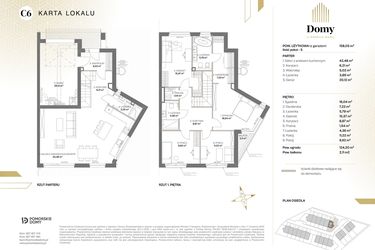 Rzut - Dom na sprzedaż 5 pokoi o powierzchni 158,05 m² - numer C6 w Domy u Źródła Marii