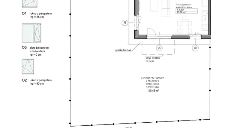Rzut - Mieszkanie na sprzedaż 2 pokoje o powierzchni 44,66 m² - numer B.1.1.2 w Optima VIII