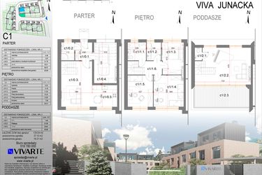 Rzut - Dom na sprzedaż 5 pokoi o powierzchni 129,54 m² - numer C1 w Viva Junacka