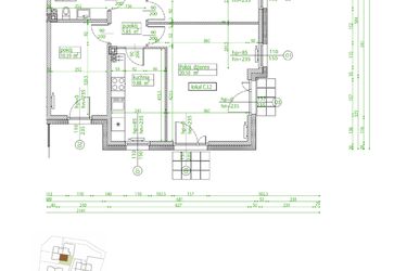 Rzut - Mieszkanie na sprzedaż 3 pokoje o powierzchni 62,65 m² - numer C.I.2 w Villa Rosenthal