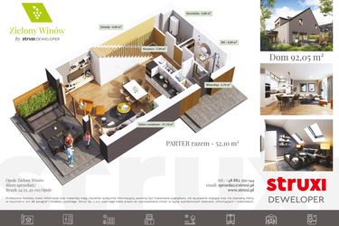 Rzut - Mieszkanie na sprzedaż 4 pokoje o powierzchni 91,5 m² - numer ApAW06L w Osiedle Zielony Winów