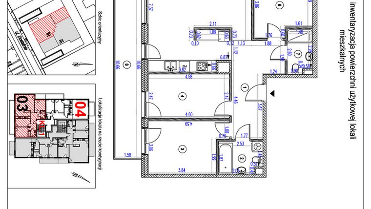 Rzut - Mieszkanie na sprzedaż 4 pokoje o powierzchni 96,14 m² - numer B3 w Vilanovia Park