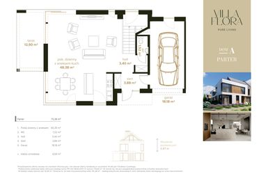 Rzut - Dom na sprzedaż 5 pokoi o powierzchni 191,28 m² - numer 7A w Villa Flora