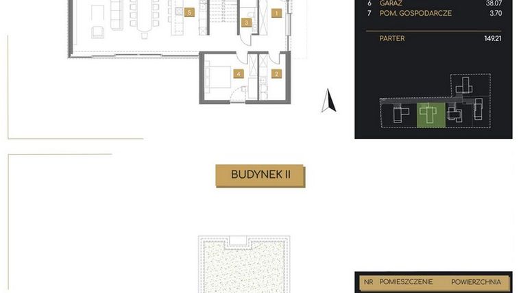 Rzut - Dom na sprzedaż 5 pokoi o powierzchni 241,16 m² - numer 2 w Villa Verde