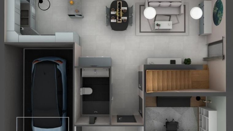 Rzut - Dom na sprzedaż 6 pokoi o powierzchni 150,08 m² - numer 2 w Osiedle Miniaturowa