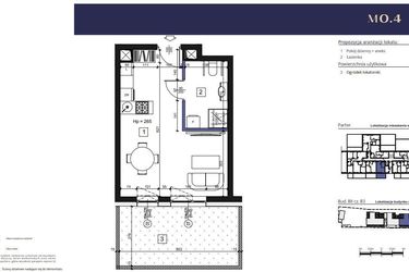 Rzut - Mieszkanie na sprzedaż 1 pokój o powierzchni 31,45 m² - numer B3 – M0.4 w Primacasa