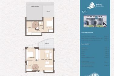 Rzut - Mieszkanie na sprzedaż 2 pokoje o powierzchni 90,15 m² - numer GB-AT-C w Marina Golden Bay