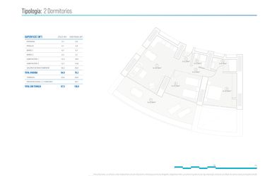 Rzut - Mieszkanie na sprzedaż 2 pokoje o powierzchni 138,9 m² - numer 39-C w Apartamenty w Benidormie - 66854065