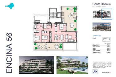 Rzut - Mieszkanie na sprzedaż 3 pokoje o powierzchni 99 m² - numer 24 w Santa Rosalía - Murcia
