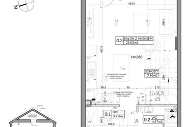 Rzut - Dom na sprzedaż 3 pokoje o powierzchni 72,9 m² - numer 29A w Nova Magdalenka 7 etap IV