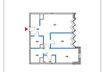 Rzut - Mieszkanie na sprzedaż 3 pokoje o powierzchni 74,39 m² - numer 27 w Garbary 68