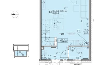 Rzut - Dom na sprzedaż 4 pokoje o powierzchni 74,16 m² - numer 17 w Boska Ksawerowska 2 etap 2