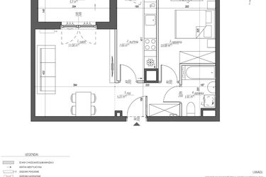 Rzut - Mieszkanie na sprzedaż 2 pokoje o powierzchni 30,48 m² - numer D/085/M w City Vibe