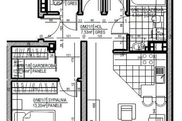 Rzut - Mieszkanie na sprzedaż 4 pokoje o powierzchni 70,1 m² - numer 21 w Staroniwskie Sady etap II