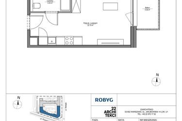 Rzut - Mieszkanie na sprzedaż 1 pokój o powierzchni 26,48 m² - numer LH/LHA/A/1/2 w Lira House