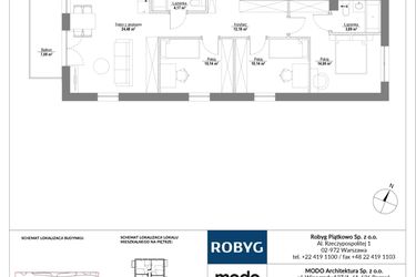 Rzut - Mieszkanie na sprzedaż 4 pokoje o powierzchni 79,04 m² - numer E.4M04 w Początek Piątkowo bud. E