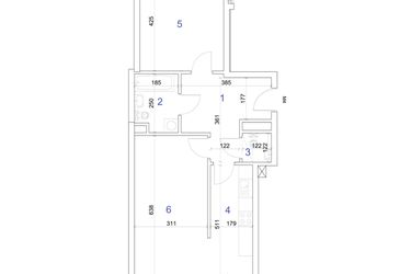 Rzut - Mieszkanie na sprzedaż 2 pokoje o powierzchni 60,41 m² - numer 6.4 w Mierzeja Wiślana etap IV