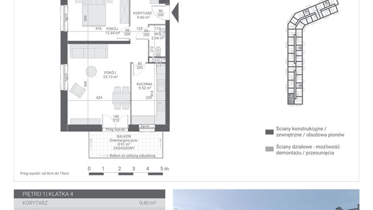 Rzut - Mieszkanie na sprzedaż 3 pokoje o powierzchni 72,67 m² - numer 97 w Ignatki Forest etap II