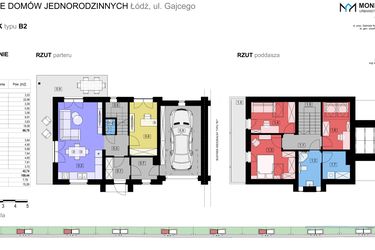 Rzut - Dom na sprzedaż 5 pokoi o powierzchni 109,44 m² - numer 228S w Osiedle Gajcego
