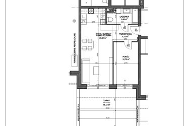 Rzut - Mieszkanie na sprzedaż 2 pokoje o powierzchni 51,68 m² - numer N.A.00.01 w Nobilis