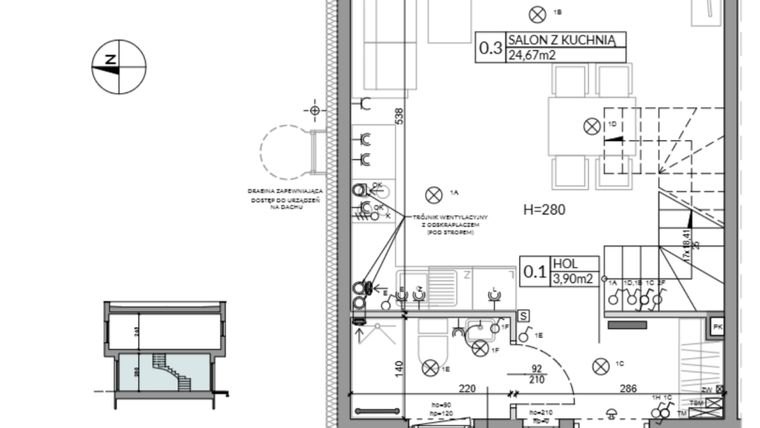 Rzut - Dom na sprzedaż 4 pokoje o powierzchni 74,84 m² - numer 4 w Boska Ksawerowska 2