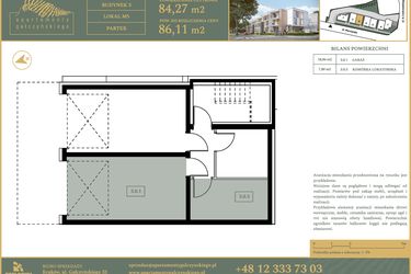 Rzut - Mieszkanie na sprzedaż 5 pokoi o powierzchni 86,11 m² - numer M5 w Apartamenty Gałczyńskiego